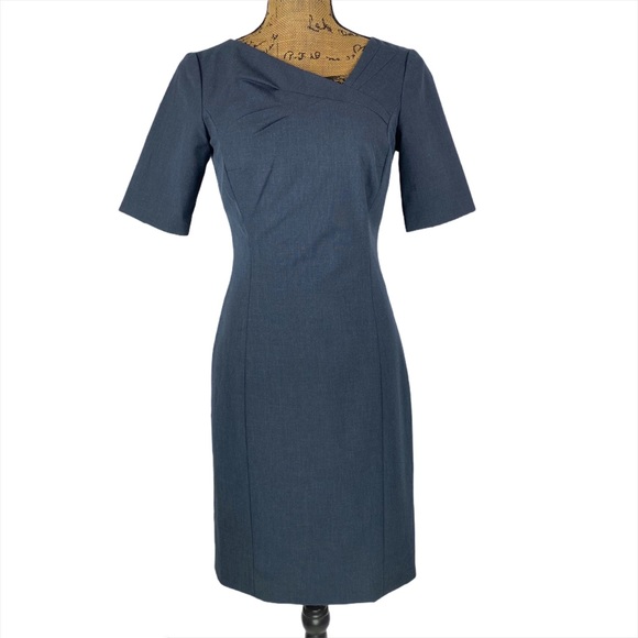 Antonio Melani Asymmetrical Neck Sheath Dress